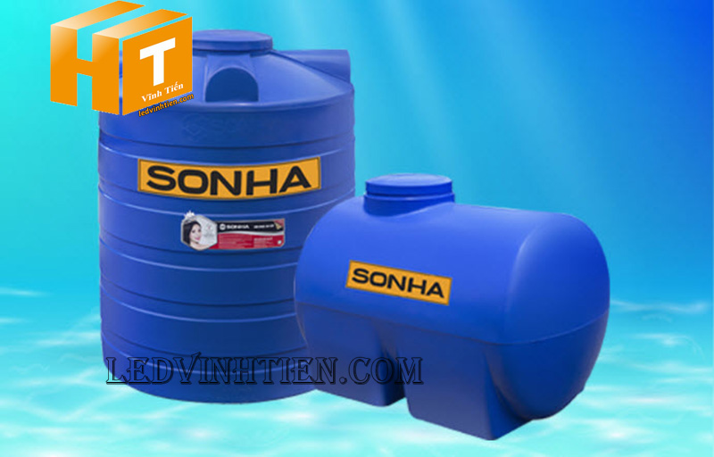 Bồn nước inox  sơn hà ngang SHN700, 700 lít loại tốt, giá rẻ, chiết khấu cao, ledvinhtien.com