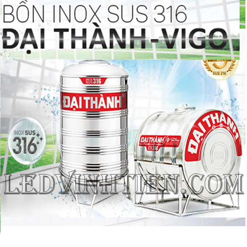 Bồn nước inox Vigo 700L đứng - SUS 316 Tân Á Đại Thành loại tốt, giá rẻ, chiết khấu cao