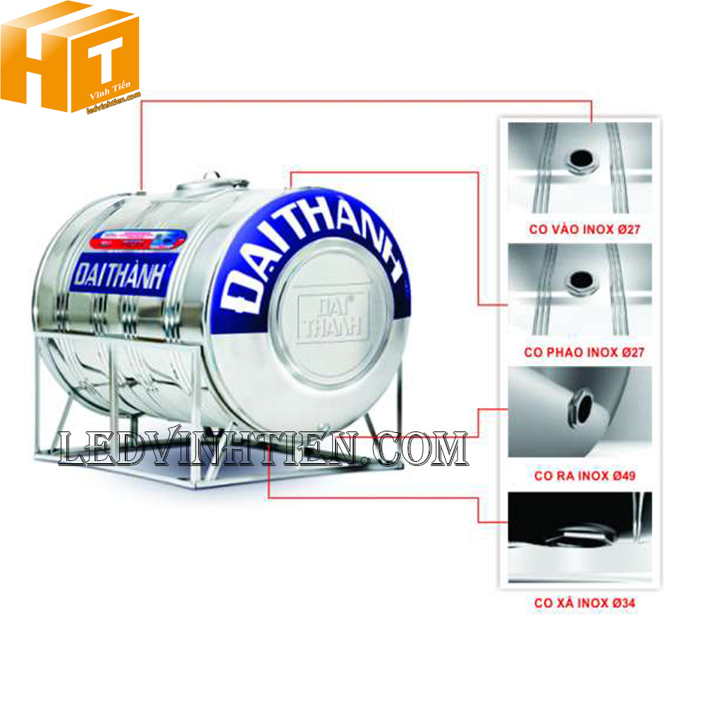 Bồn nước inox Vigo 700L đứng - SUS 316 Tân Á Đại Thành loại tốt, giá rẻ, chiết khấu cao