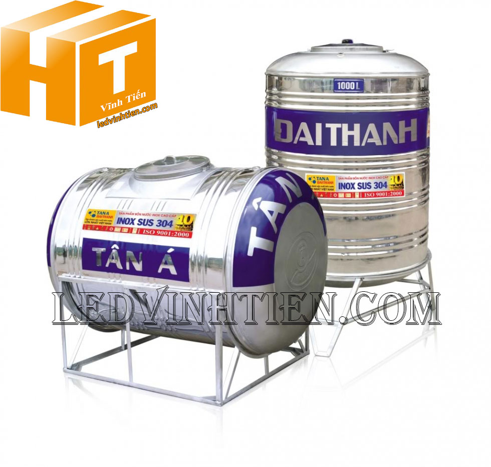 Bồn nước inox I2.500 Ngang - SUS 304 Tân Á Đại Thành loại tốt, giá rẻ, chiết khấu cao