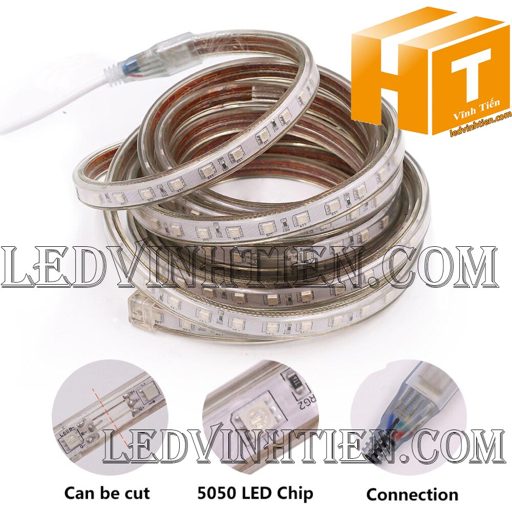 Dây nguồn led 5050 RGB 220V