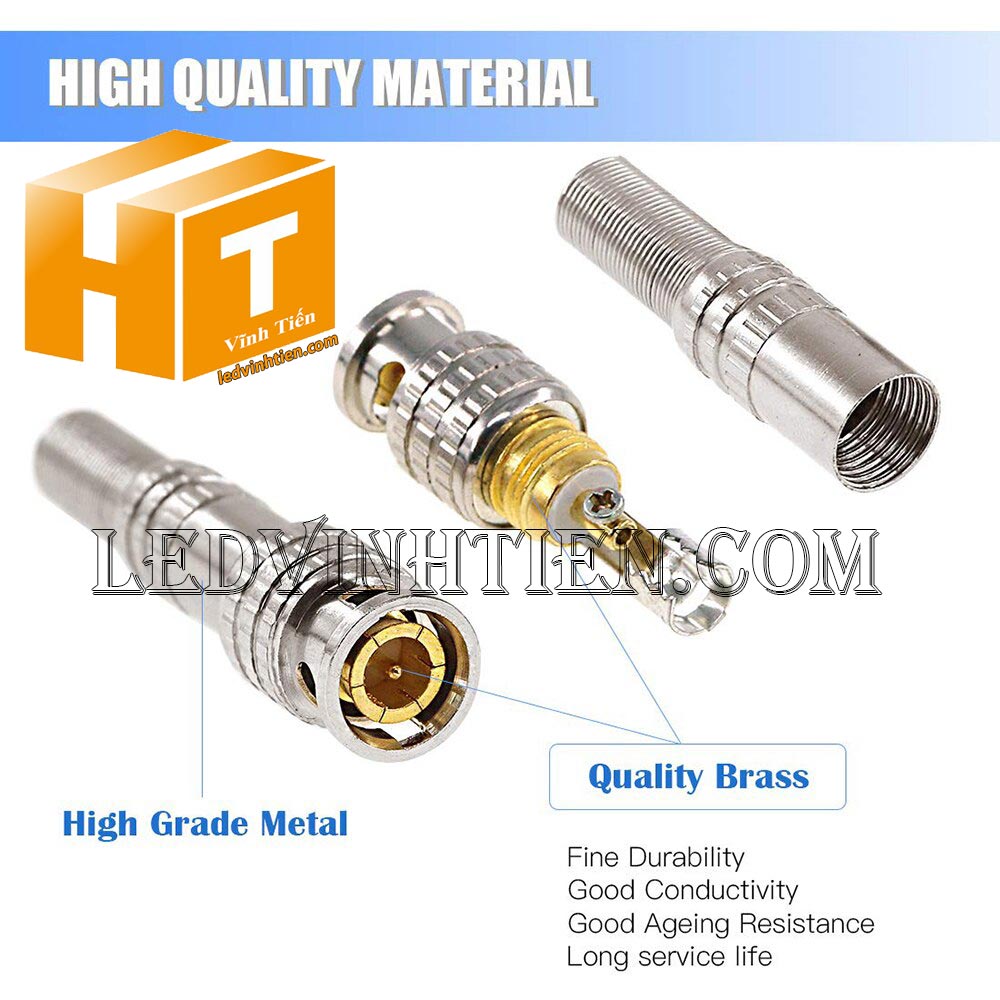 Jack BNC cho cáp Đồng Trục RG59