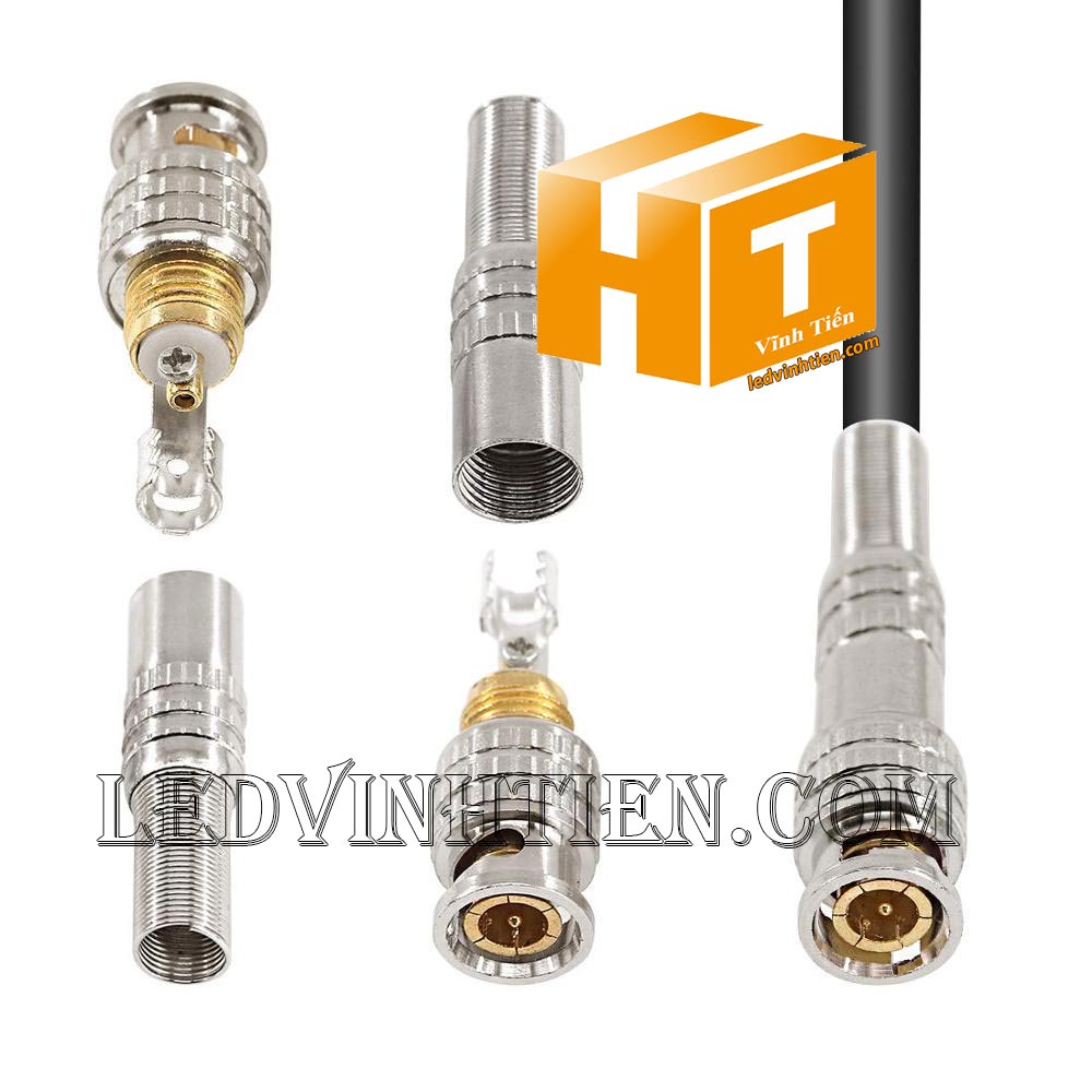 Jack BNC cho cáp Đồng Trục RG59