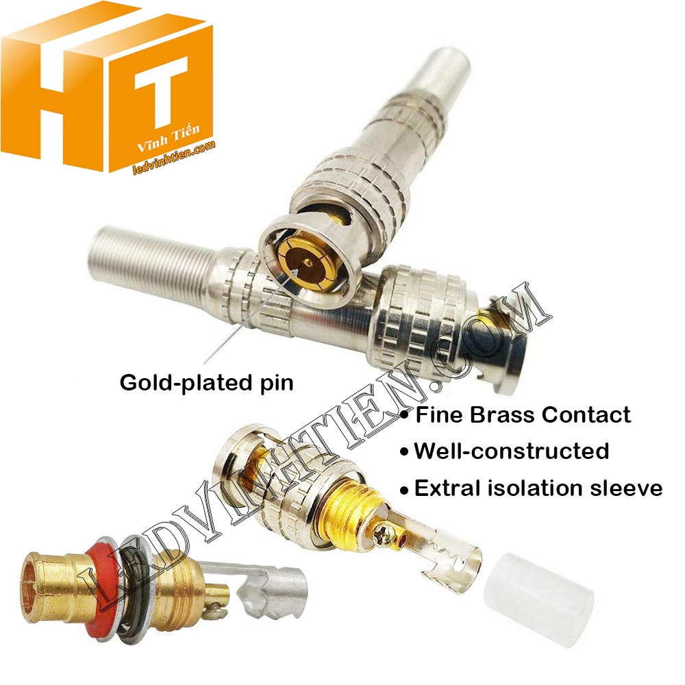 Jack BNC cho cáp Đồng Trục RG59