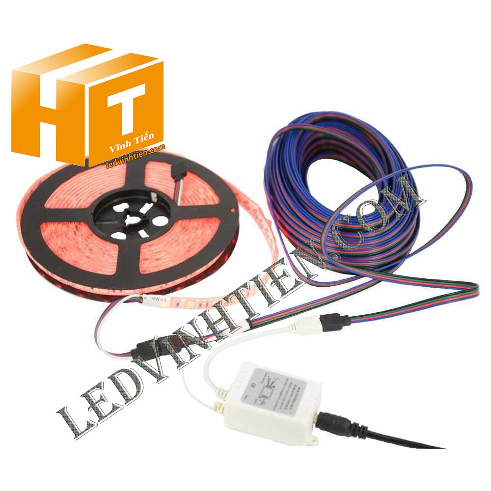 Dây led 4 kim dùng kết nối led dây RGB 5050, 5054, 3825 12V, 5V, 24V, Ledvinthien.com