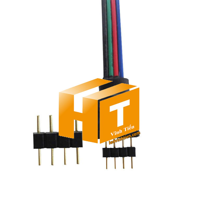 Dây led 4 kim dùng kết nối led dây RGB 5050, 5054, 3825 12V, 5V, 24V, Ledvinthien.com