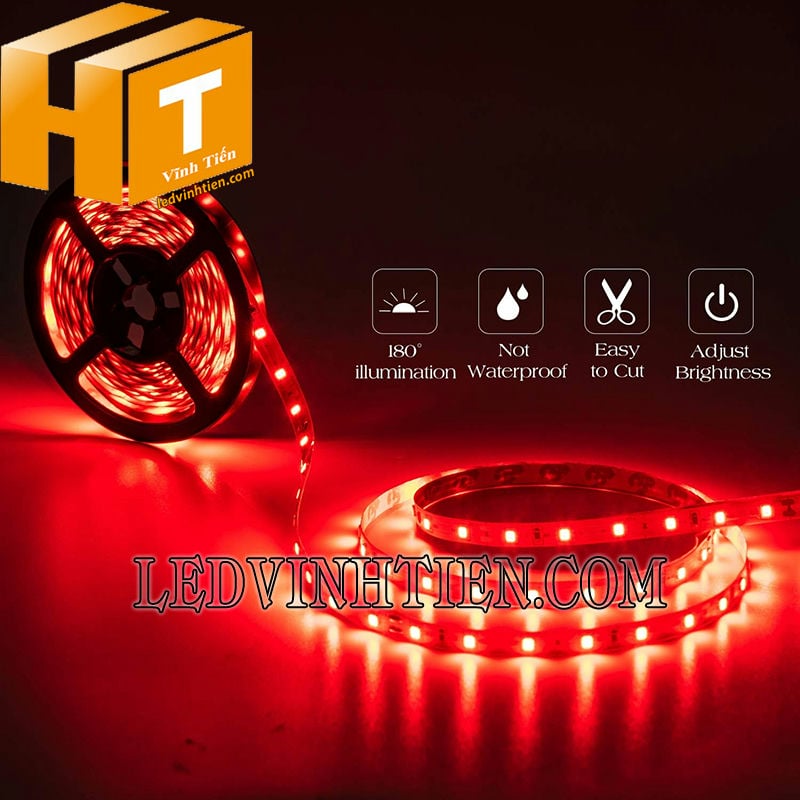 Đèn led dây 12V 2835 màu đỏ