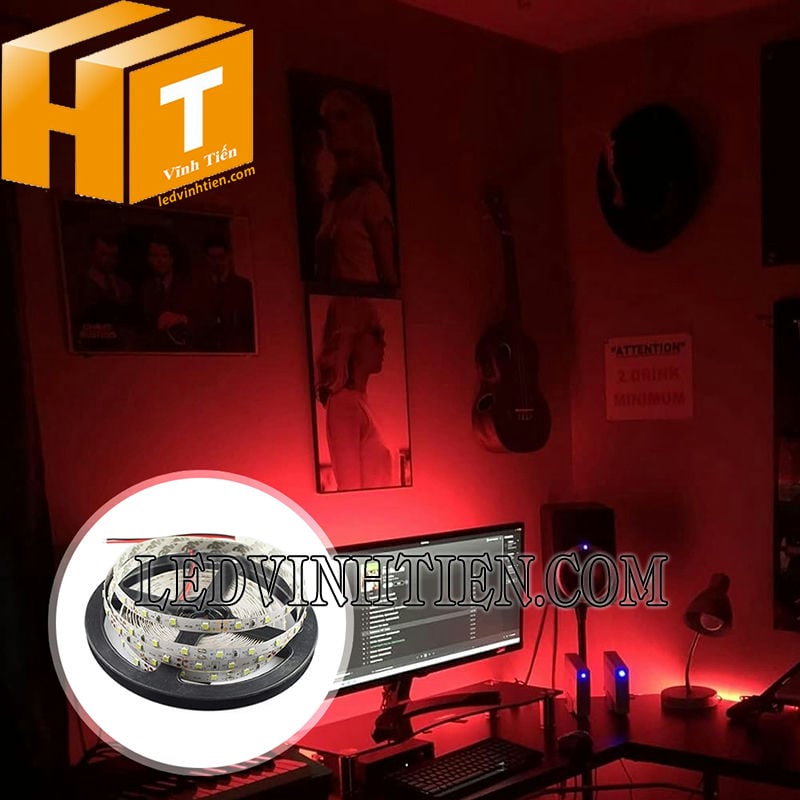 Đèn led dây 2835 12V 5m màu đỏ