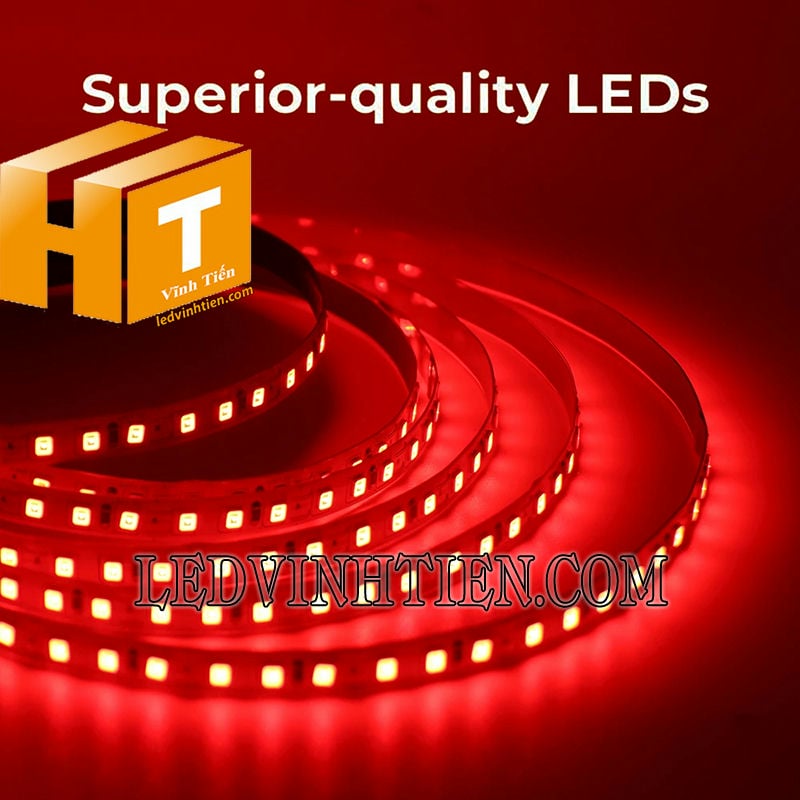 Đèn led dây 2835 ánh sáng màu đỏ cao cấp
