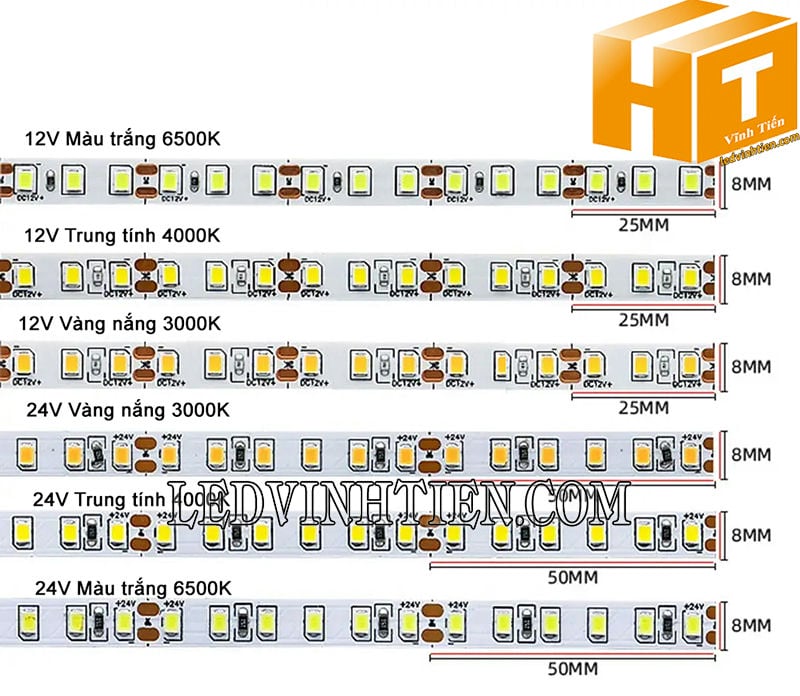 Đèn led dây dẻo 2835 12V cao cấp