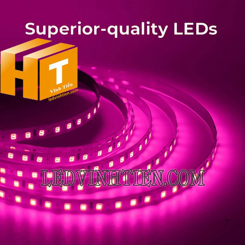 Led dây 12V 2835 ánh sáng màu hồng