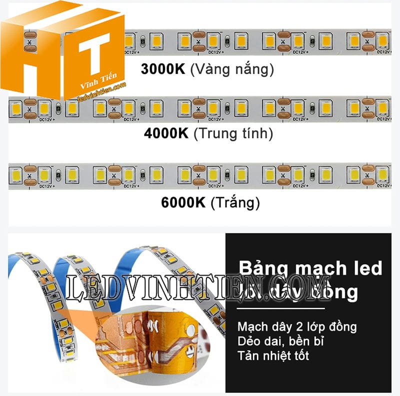 Led dây dán 12V 2835 loại tốt