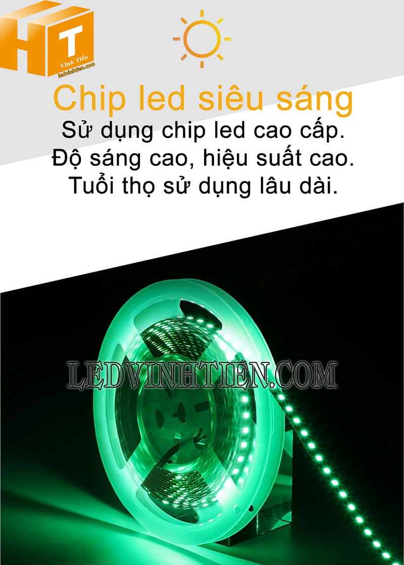 Cuộn đèn led dây 2835 12V siêu sáng