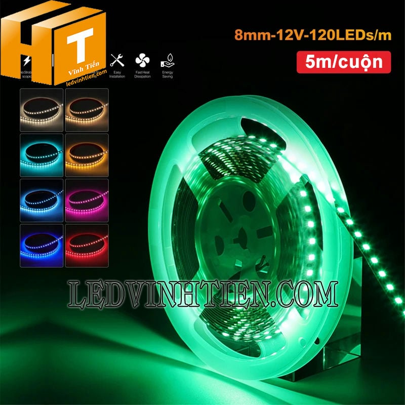 Led dây dán 12V 2835 cuộn dài 5m