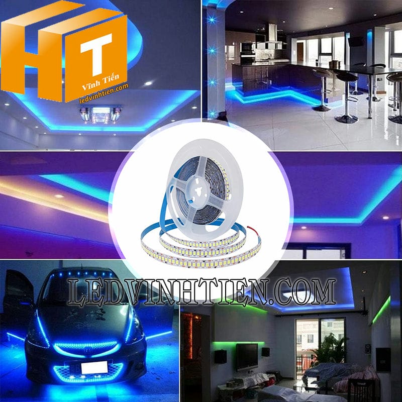 Led dây 2835 màu xanh dương trang trí văn phòng