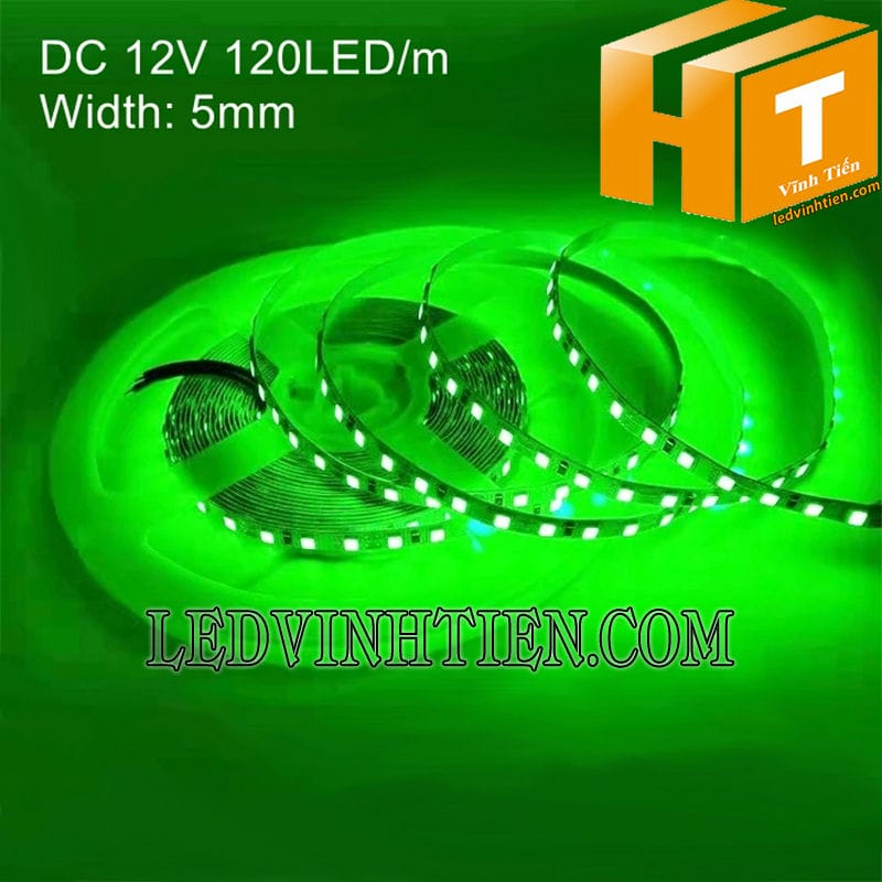 Cuộn đèn led dây 2835 ánh sáng màu xanh lá