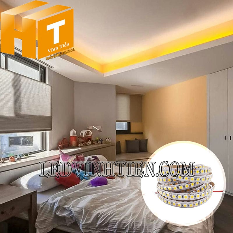 Led dây 5050 màu vàng nắng trang trí nội thất