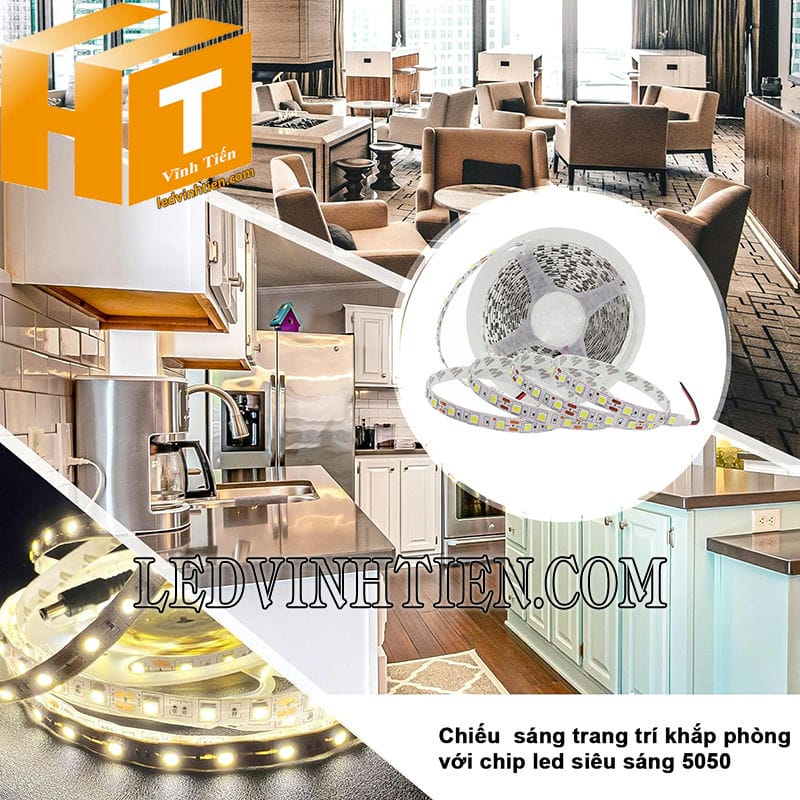 Đèn led dây 5050 dùng điện 12V