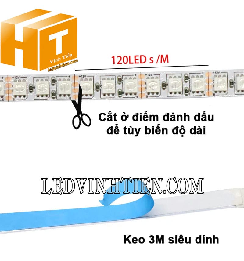 Đèn led dây dán 5050 cuộn 5m