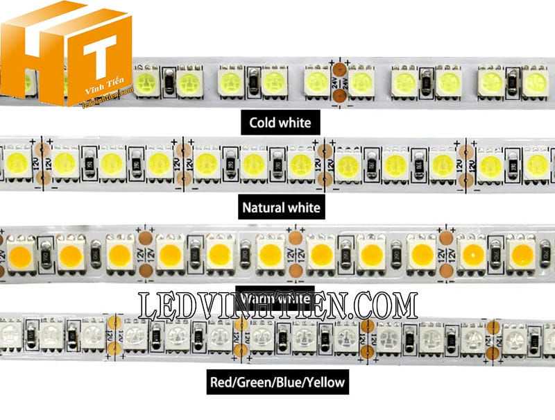 Led dây dán 12V 5050 cuộn 5m