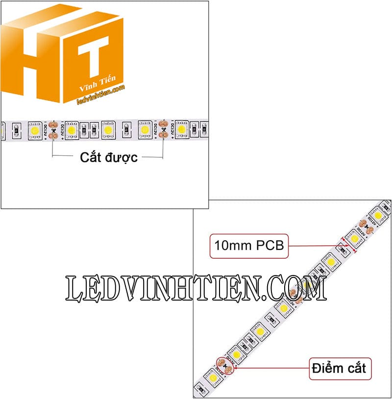 Led dây dán 5050 cuộn dài 5m