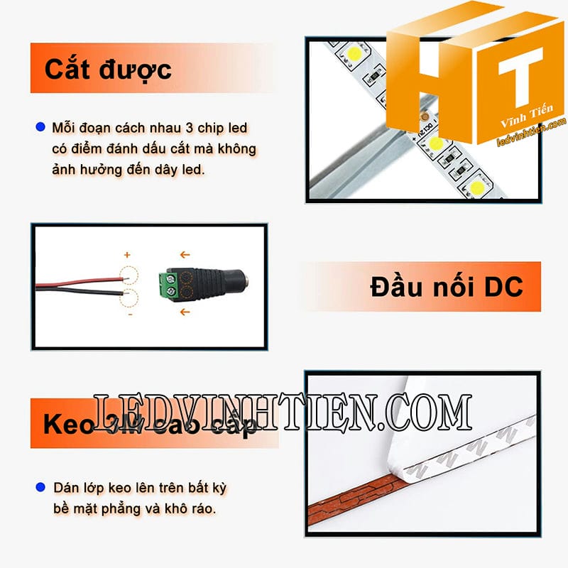 Đèn led dây dán 12V 5050 loại tốt