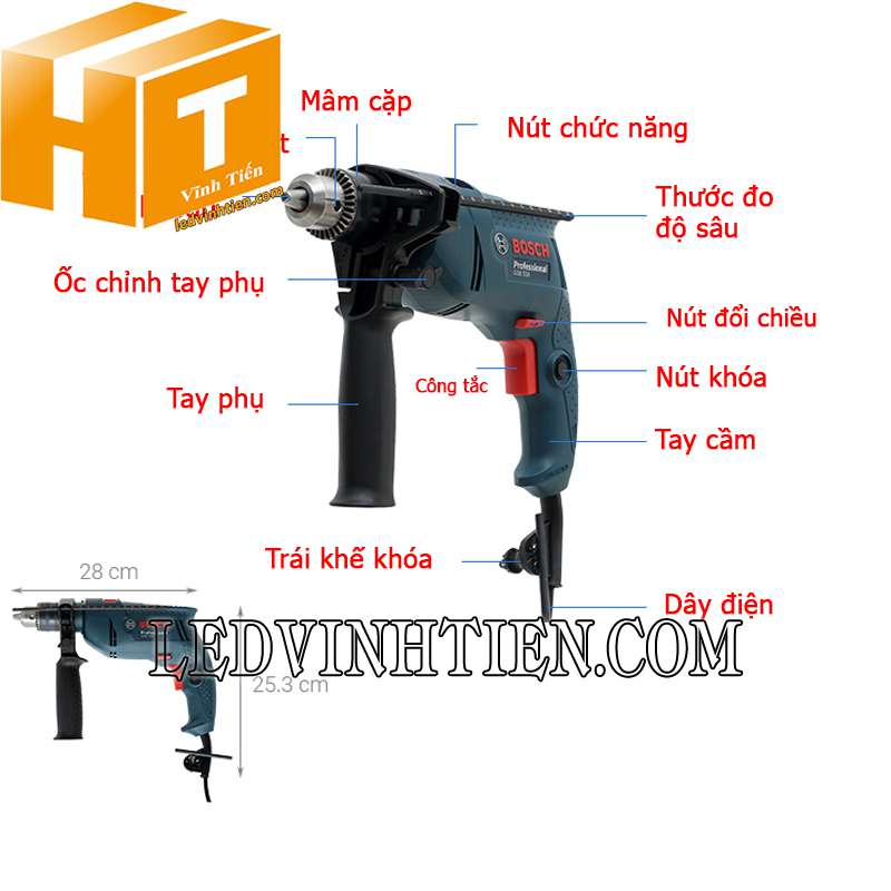 Khoan đọng lực điện Bosch giá rẻ tại vĩnh tiến