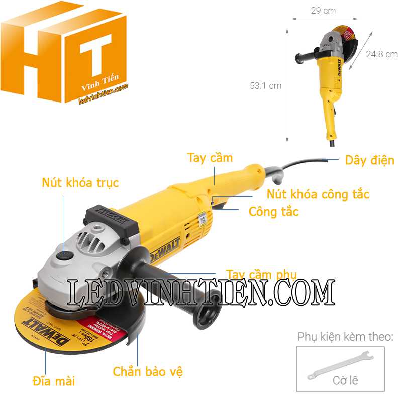 Thông số kỹ thuật máy mài góc Dewalt giá rẻ, loại tốt tại vĩnh tiến