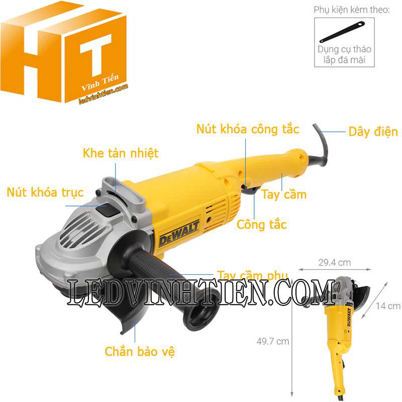 Thông số kỹ thuật máy mài góc Dewalt giá rẻ, loại tốt tại vĩnh tiến