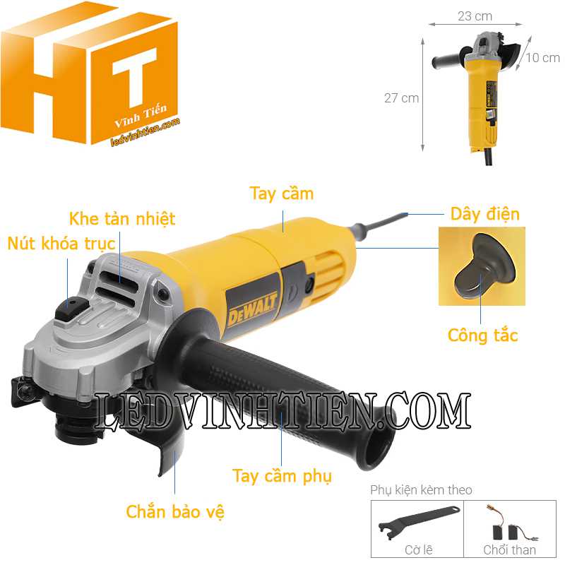 Thông số kỹ thuật máy mài góc Dewalt giá rẻ, loại tốt tại vĩnh tiến