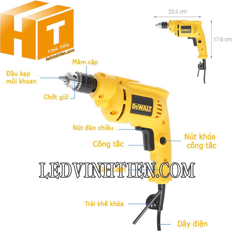 Thông số kỹ thuật khoan sắt DeWALT