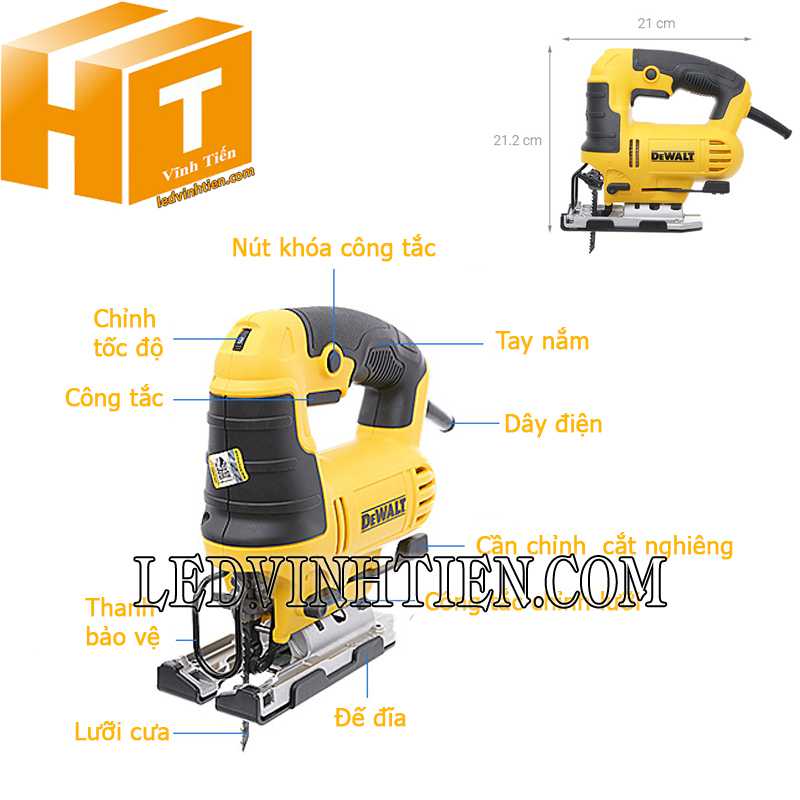 Thông số kỹ thuật máy cưa lọng Dewalt