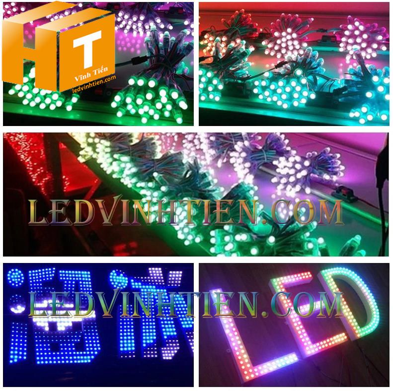 Các loại Led đúc full color loại tốt, giá rẻ, siêu sáng, dùng làm led pháo hoa, chử nỗi, trang trí noel, bảng quảng cáo, chiếu sáng ngoài trời, IP68, ledvinhtien.com