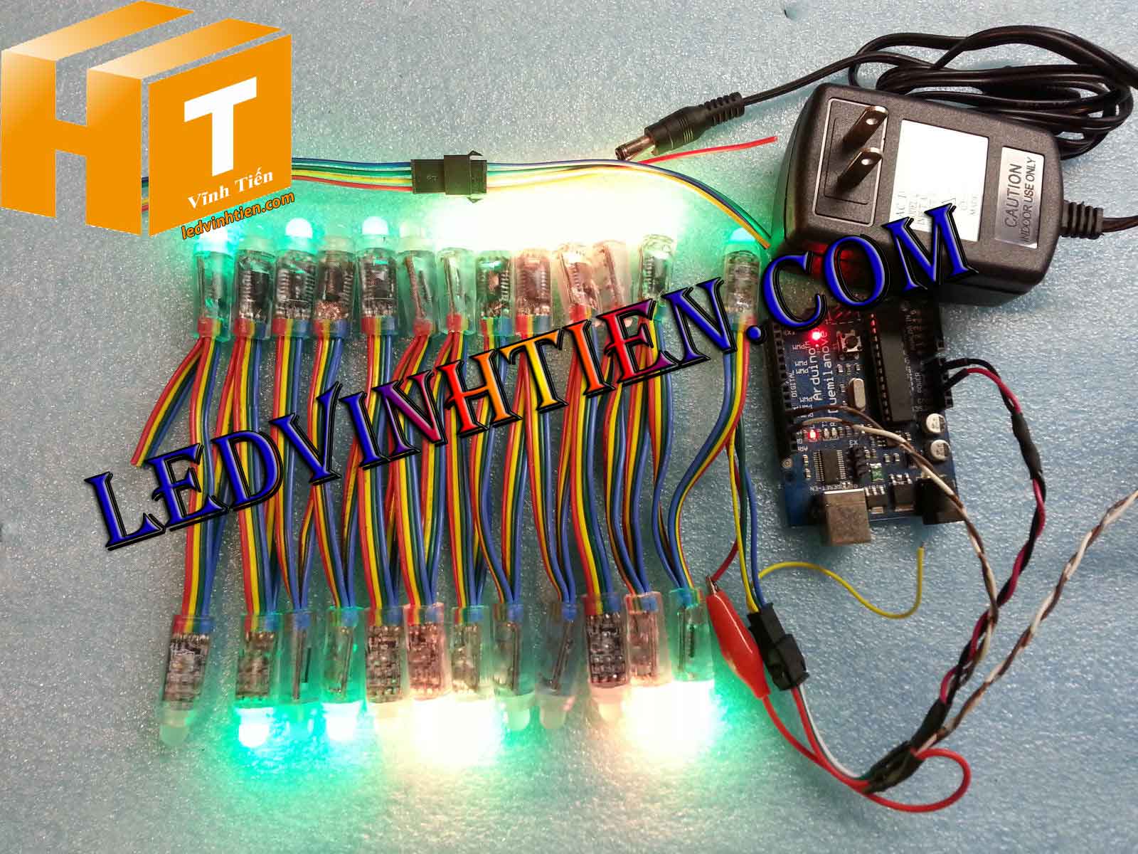 LED full color loại tốt, giá rẻ, siêu sáng, dây đồng, dùng hắt chử, logo quảng cáo