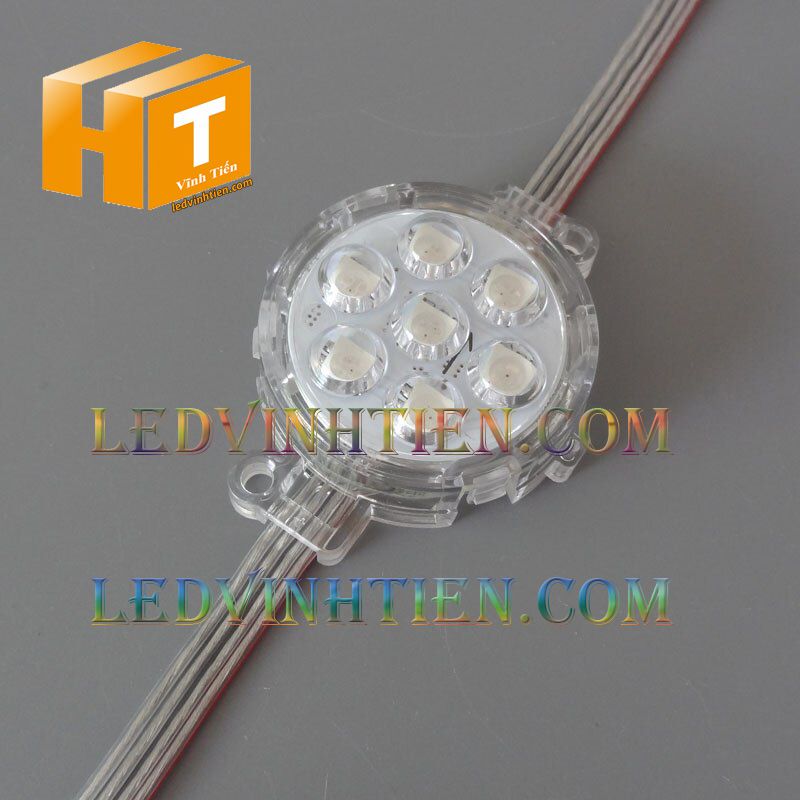 LED BÁT FULL COLOR, led hắt chiếu điểm, led module 50MM, siêu sáng điện DC12v, giá rẻ, ledvinhtien.com