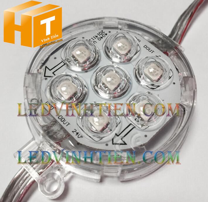 LED BÁT FULL COLOR, led hắt chiếu điểm, led module 50MM, siêu sáng điện DC12v, giá rẻ, ledvinhtien.com