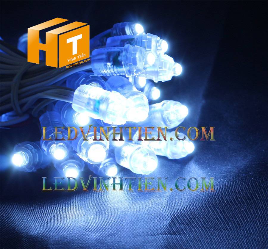 Led đúc F8 đế 12mm đầu trong 5V màu trắng loại tốt, giá rẻ, siêu sáng, dây đồng, dùng hắt chử, logo quảng cáo tại tuy hòa phú yên