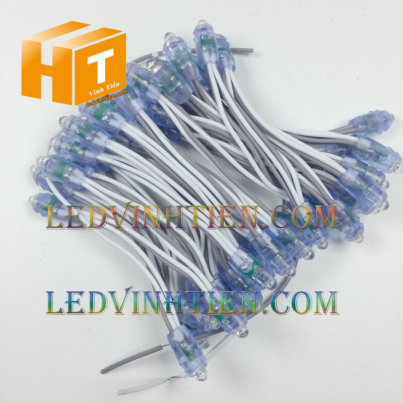 Bóng Led đúc f5 màu hồng, tím loại tốt, giá rẻ, siêu sáng, dây đồng, dùng hắt chử, logo quảng cáo