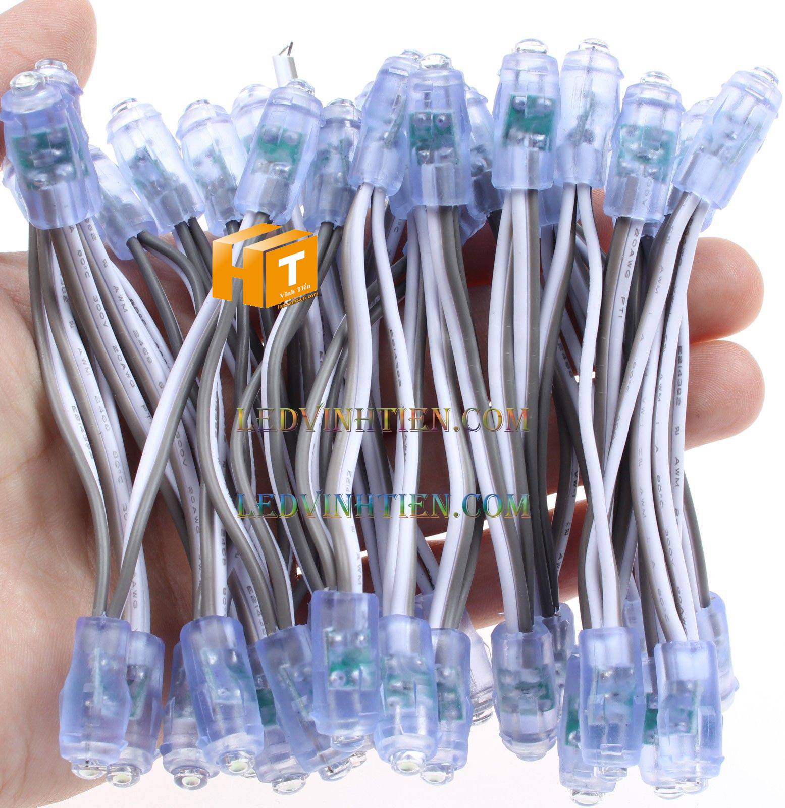 Bóng Led đúc f5 màu hồng, tím loại tốt, giá rẻ, siêu sáng, dây đồng, dùng hắt chử, logo quảng cáo