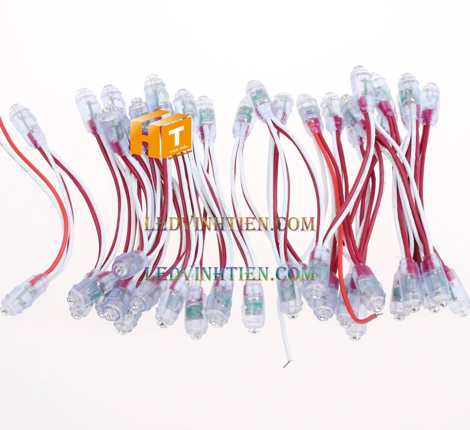 Bóng Led đúc f5 màu hồng, tím loại tốt, giá rẻ, siêu sáng, dây đồng, dùng hắt chử, logo quảng cáo