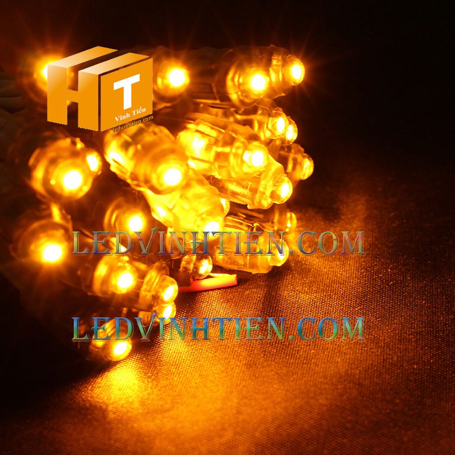 Led đúc F8 đế 12mm đầu trong DC12V màu trắng loại tốt, giá rẻ, siêu sáng, dây đồng, dùng hắt chử, logo quảng cáo