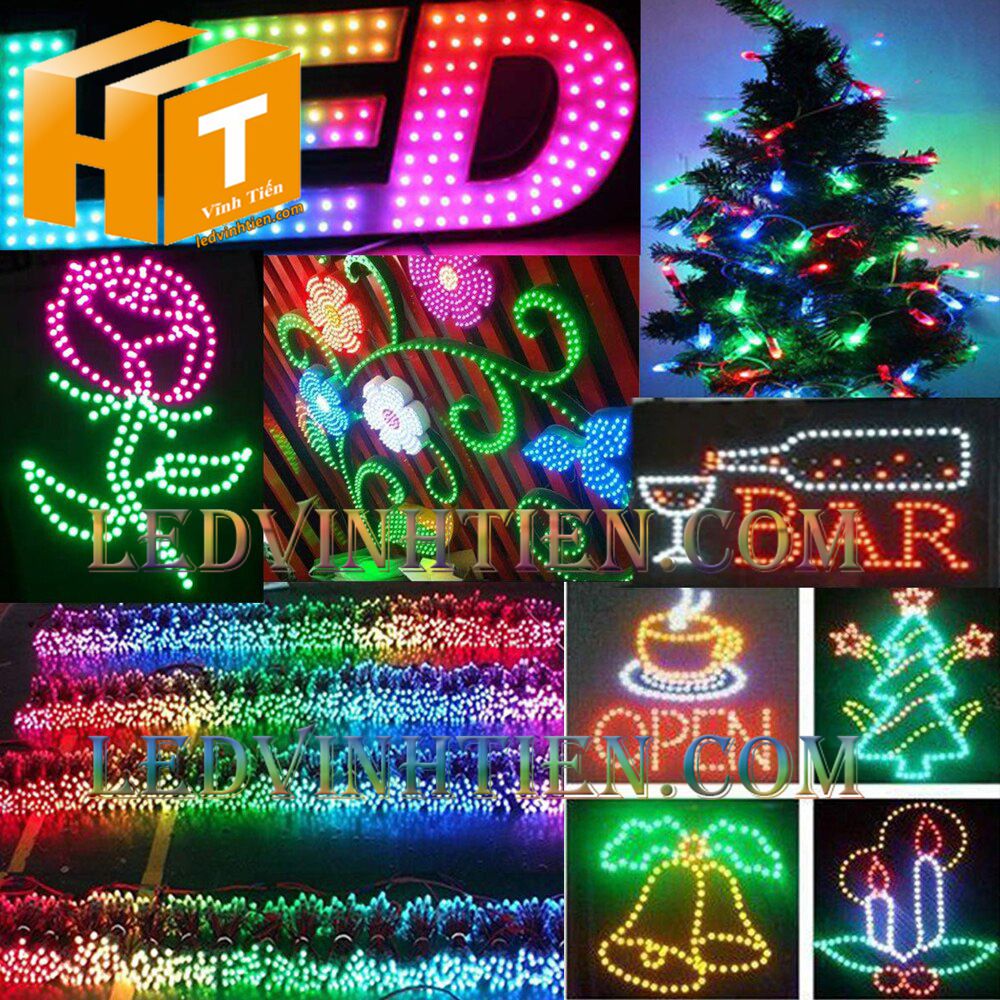 Led đúc F8 đế 12mm đầu trong DC12V màu trắng loại tốt, giá rẻ, siêu sáng, dây đồng, dùng hắt chử, logo quảng cáo