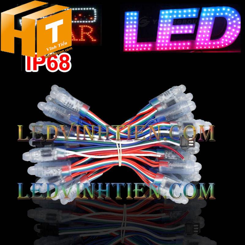 Led đúc F8 Full 5V IC 9883 loại tốt, giá rẻ, siêu sáng, dùng làm pháo hoa, chiếu sáng ngoài trời, IP68, ledvinhtien.com