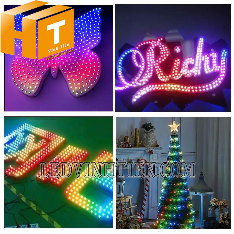 Đèn led dây hạt đúc chống nước 5v, dây dài 3.5m