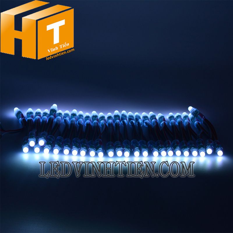 Bóng led đúc f7 đế 12mm đầu đục màu trắng giá rẻ