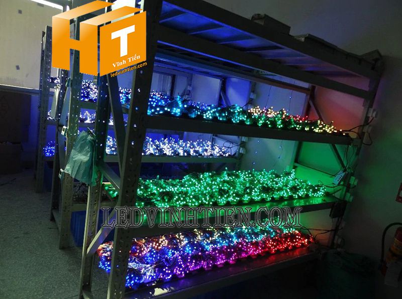 bóng led đúc f7 đế 12mm màu đỏ tại Vĩnh Tiến