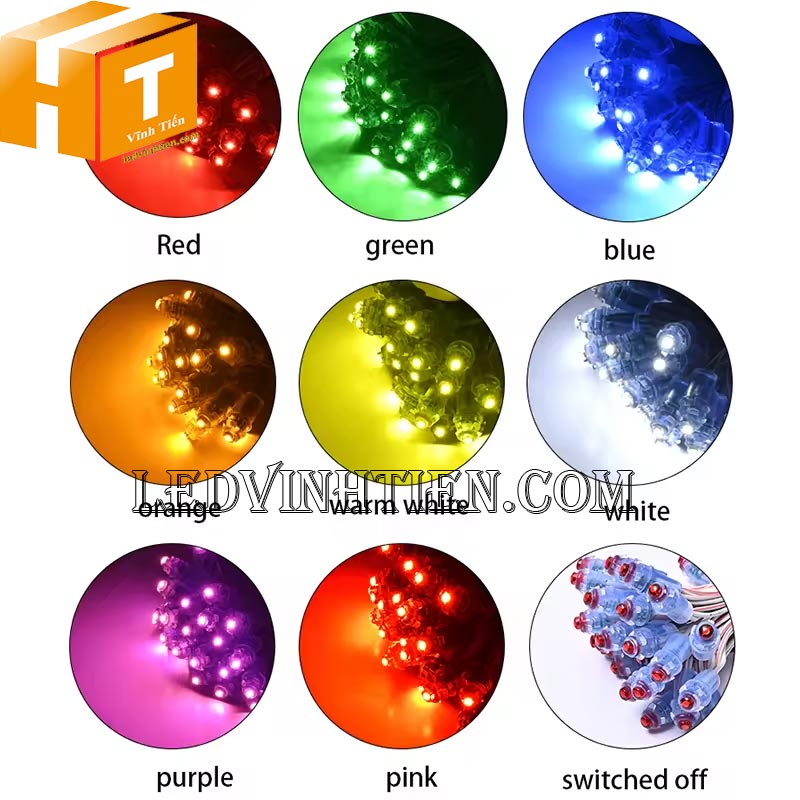 Dây đèn led đúc 5v màu đỏ siêu sáng