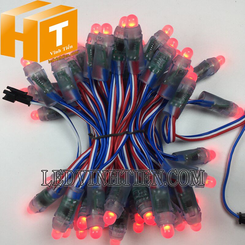 bóng led đúc f7 đế 12mm đầu trong màu đỏ hàng chính hãng