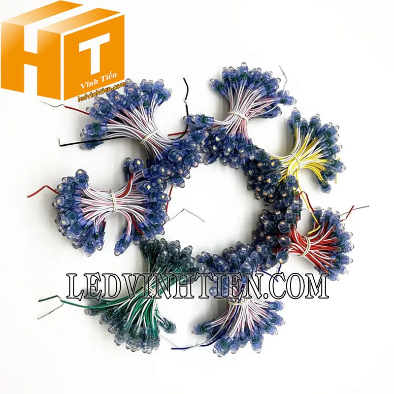 bóng led đúc f7 đế 12mm đầu trong màu đỏ tại tphcm