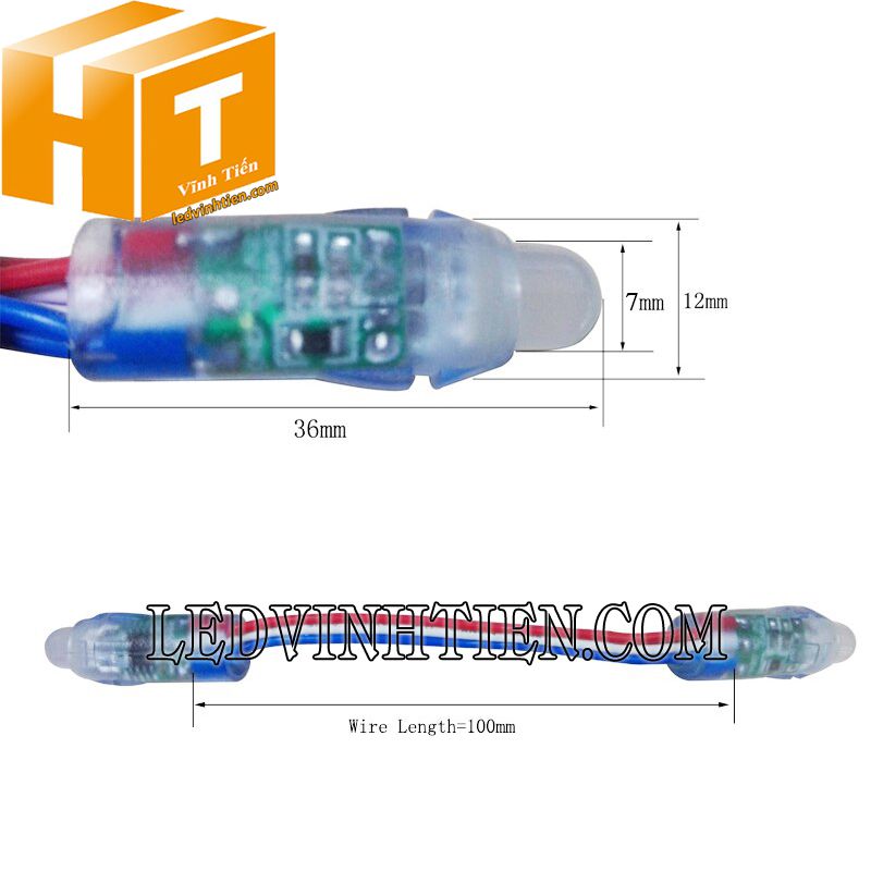 Đèn led đúc f7 5v màu hồng loại tốt